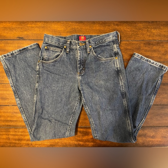 100% Cotton Wrangler 29x30 Men’s Slim Fit 36 MWZ Straight Leg Denim Jeans - Picture 3 of 11